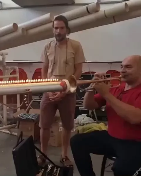 Rubens Tube visualised with help of a Trumpet