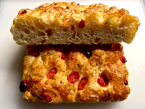 Roast beef on [homemade] focaccia