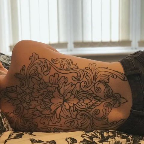 1 year healed And my most painful one yet! Done by Damian @ dark matter tattoo in Wiltshire.