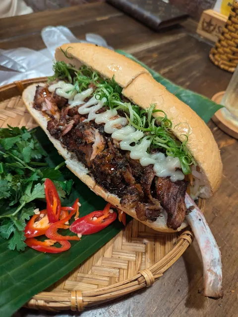 [I ate] pork rib banh mi in Saigon