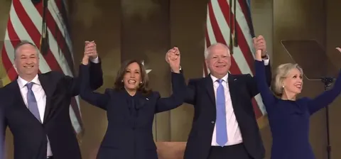 Harris &amp; Walz with their spouses post DNC!