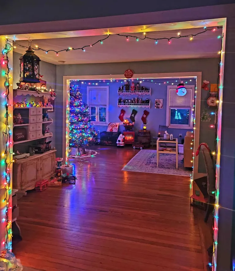 My home during the Christmas season 