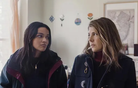 First image of ‘She Gets It From Me’, starring Rachel Zegler and Marisa Tomei. The film follows a daughter and birth mother who reunite after a lifetime apart, learning how to be in each other’s lives.