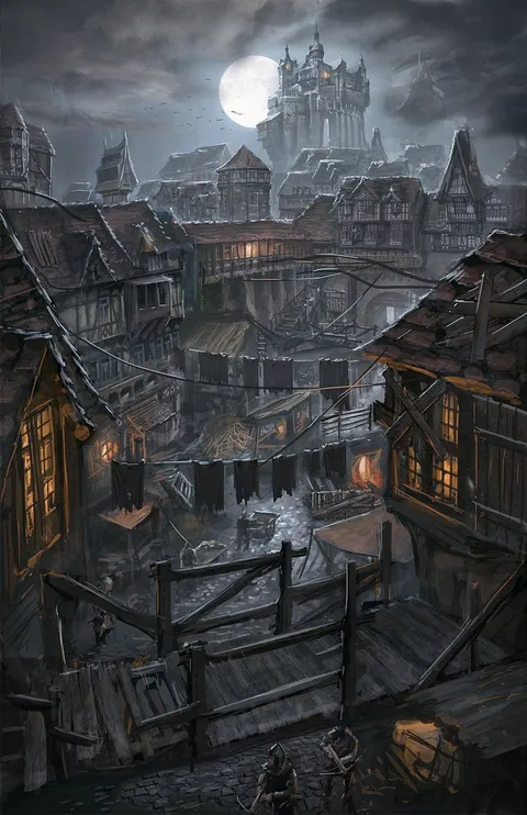 "Night over the poor district" by Ortsmor, Digital, 2013
