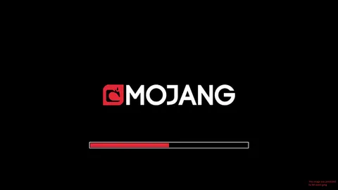 WHAT IF: Minecraft had dark mode loading screen.