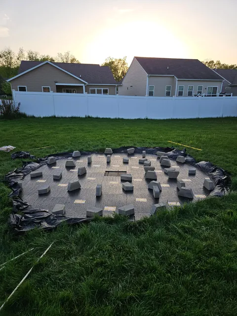 My largest DIY undertaking - first time fire pit + patio seating area build