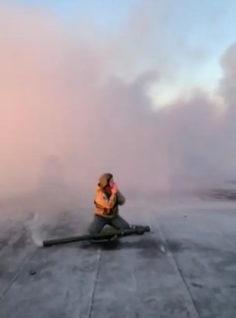 Ukrainian former teacher, Natalia Hrabarchuk, realizes she’s shot down a Russian cruise missile