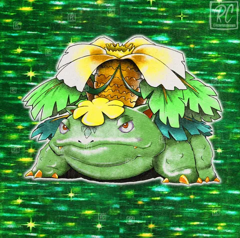Mega Venusaur Gen 1 Retro Style! [OC]