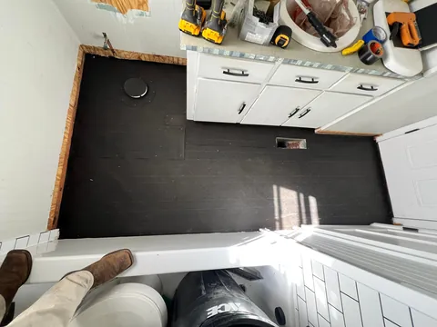 Finally got around to repairing the soft floor in my guest bathroom