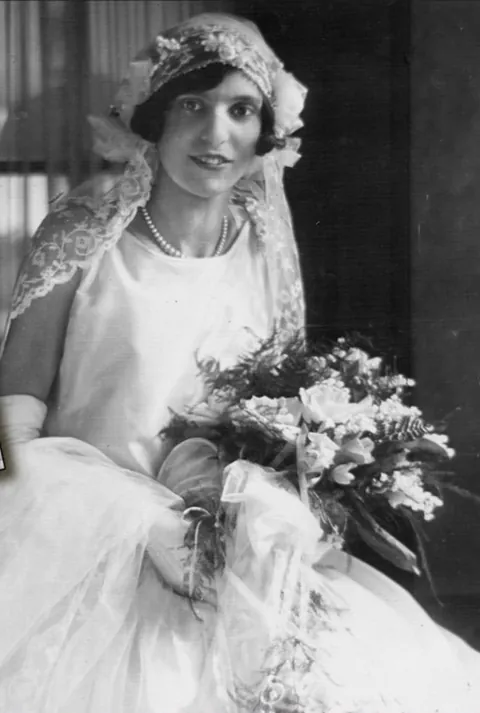 My grandma (1950), great grandma (1920s), and great great grandma (1890s) at their weddings