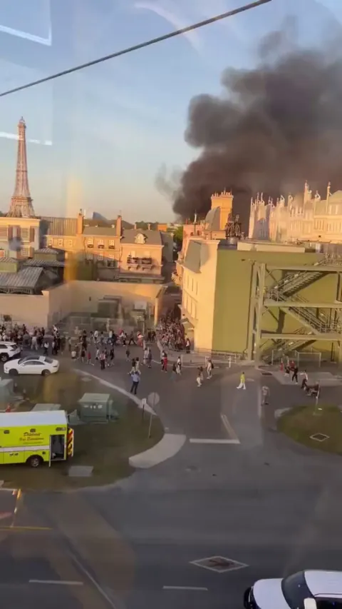 A massive structure fire has broken out at Disney’s EPCOT, with emergency crews working to contain the blaze