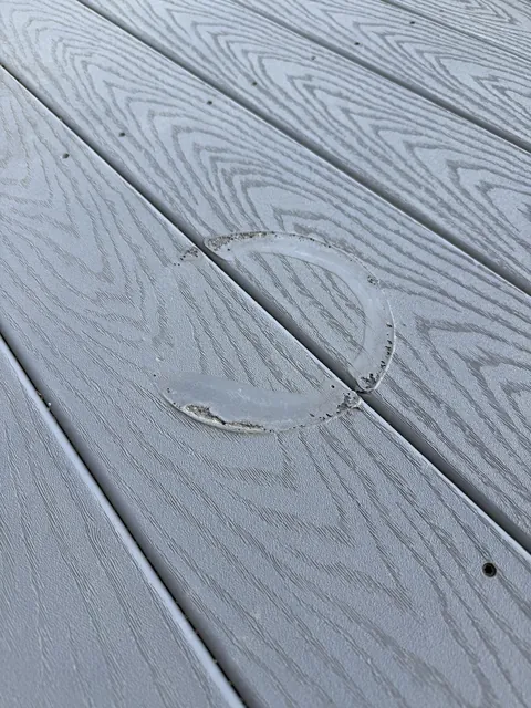 My daughter decided to cool off her hot pot of pasta on our deck