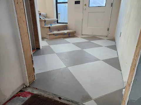 Wife and I Tiled the Foyer in our ADU Over the Holidays