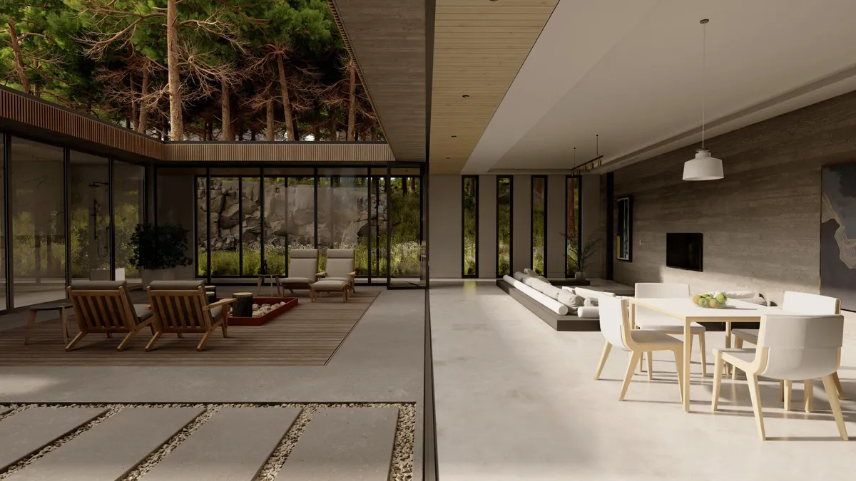 Just having fun with it designing my dream home. A pacific NW retreat with integrated courtyard.