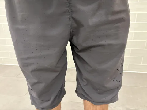 Every time I use the urinals at work. No matter how much I aim to avoid splashback.