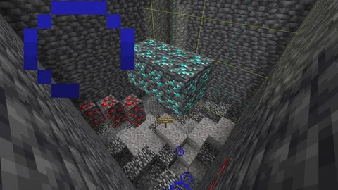 My girlfriend found a 26 diamond vein in a single chunck while mining casually