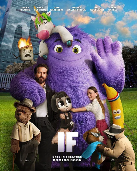 New poster for John Krasinki’s ‘IF,’ starring Ryan Reynolds.