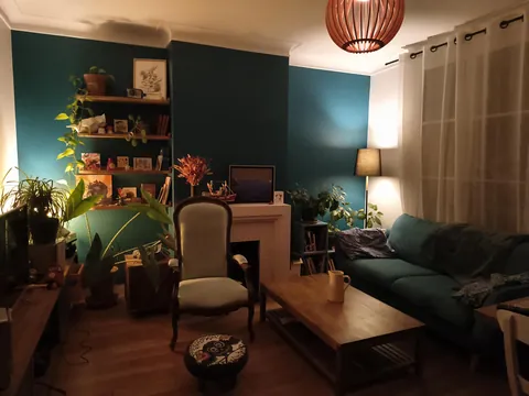 Our living room felt particularly cozy tonight.