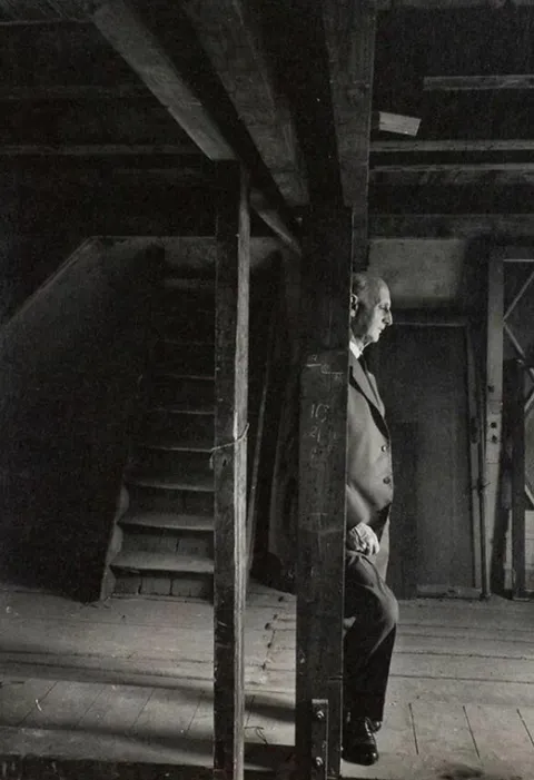 Anne Frank's Father Otto, Revisiting The Attic Where They Hid From The Nazis. He Was The Only Surviving Family Member (1960).