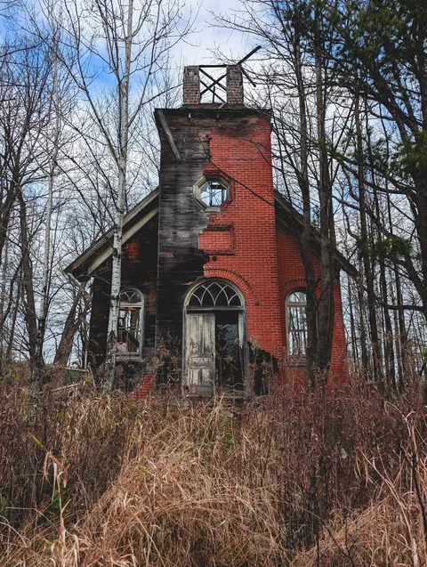 Abandoned church falling apart