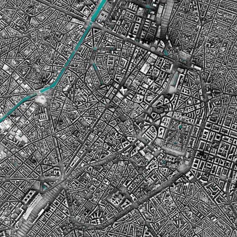[OC] Fragments from my collection of very detailed shaded maps of cities