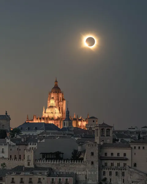 ITAP of totality over Segovia Spain