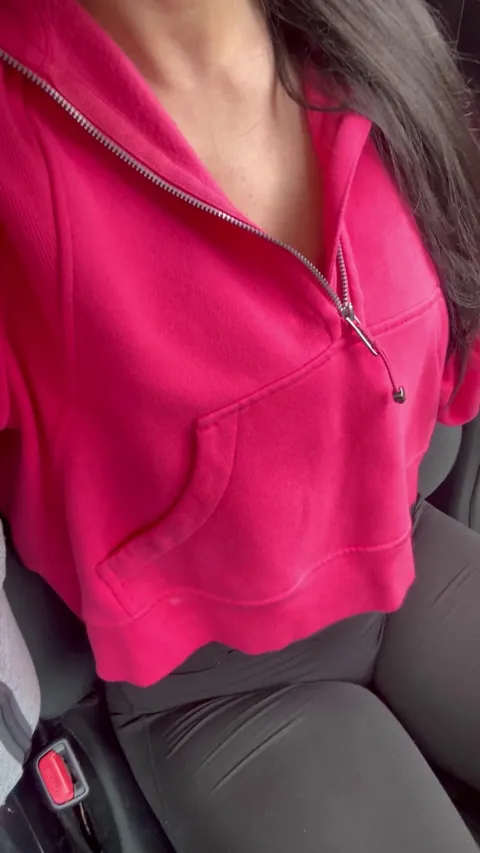 Pulling my tits out in the grocery store parking lot