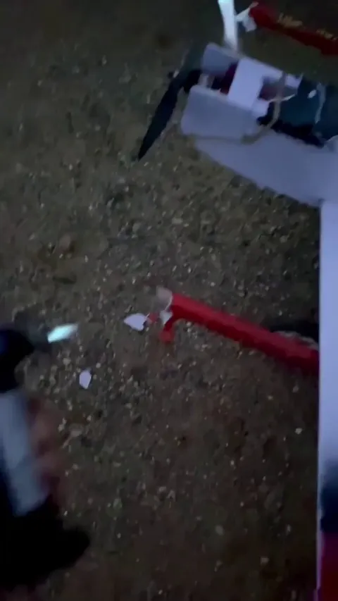 Man attached fireworks to an RC plane to look like missiles when it explodes mid-air