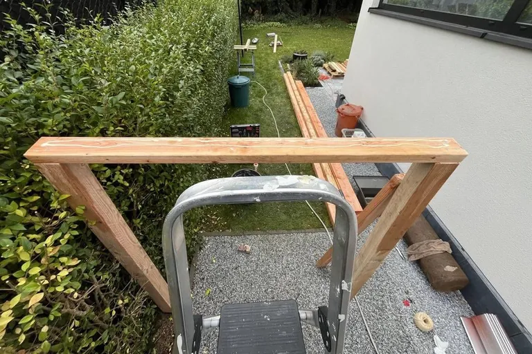 DIY outside bicycle storage