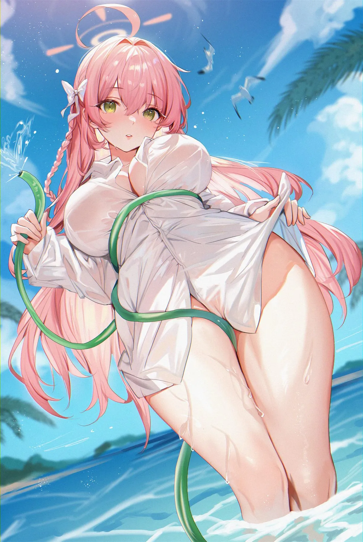 Hanako on clear blue sky day (山桂贰)