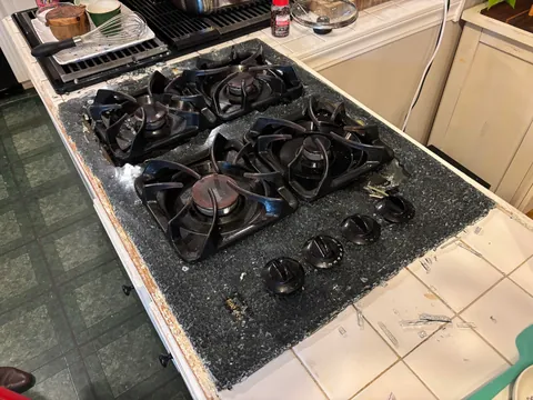 Glass stovetop exploded while cooking Thanksgiving dinner