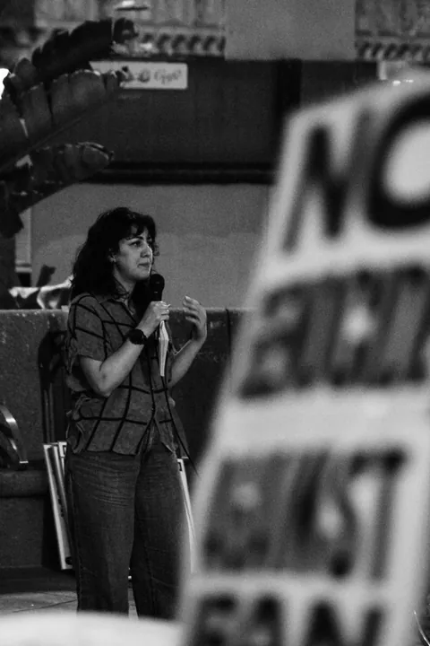Photos from tonight’s STOP TRUMP’S WAR IN IRAN protest in Downtown Los Angeles [OC]