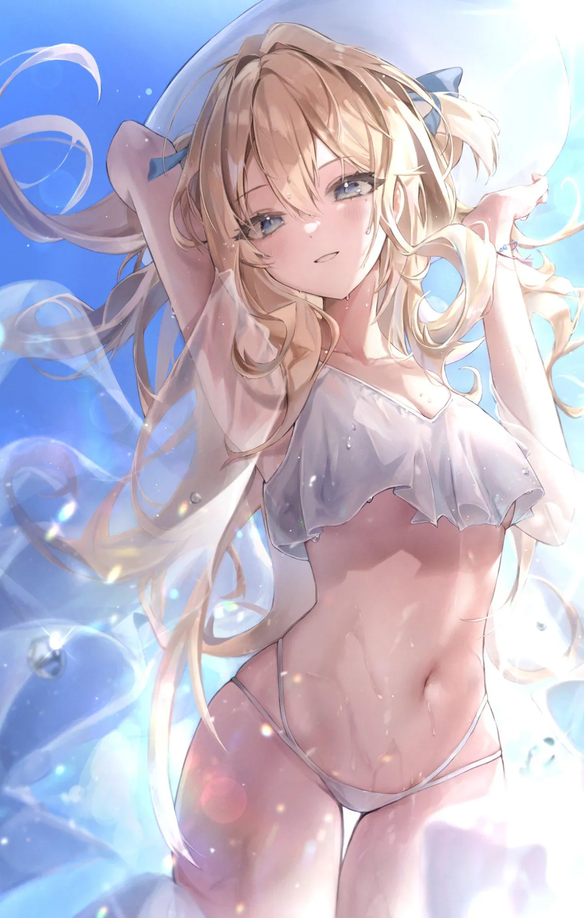 Hatted Blonde at the Beach [Original]