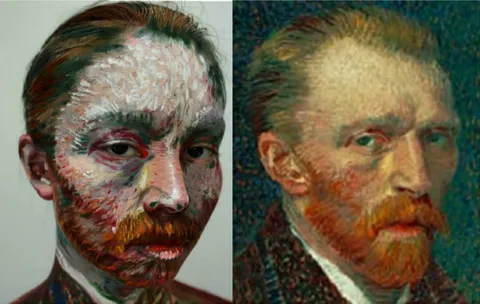 Van Gogh make up transformation