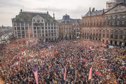 Over 15,000 people protesting Fascism and Racism in Amsterdam today!