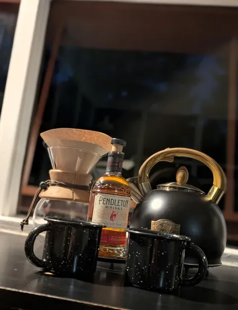 A cozy fire lookout in the middle of the forest