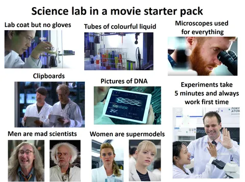 Science lab in a movie starter pack