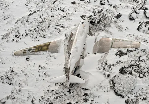 Abandoned plane in the mountains of Canada 