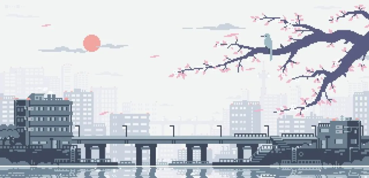 [OC] View over a Japanese City (Animated)