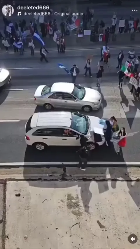 Peacefully protesting Not bothering nobody.