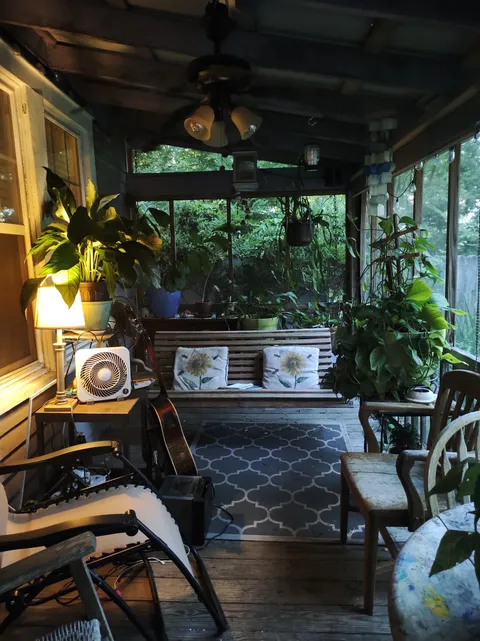 Just a screened porch, south Louisiana