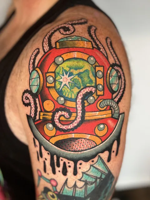 Diver helmet by me (Mike Boyd) at Good Luck NYC in New York