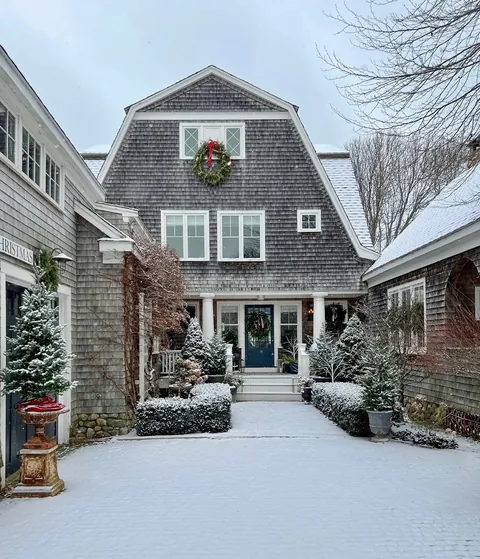 Shingle-clad house in Cape Cod, Massachusetts.