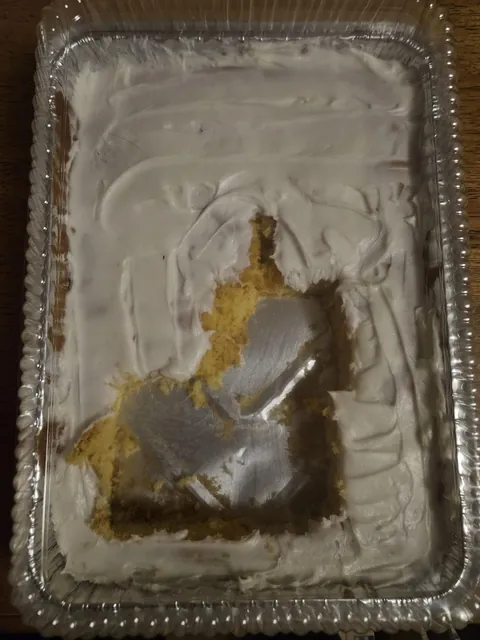 MIL made this cake for my Wife's Birthday, proceeds to cut these two pieces for herself and her husband.