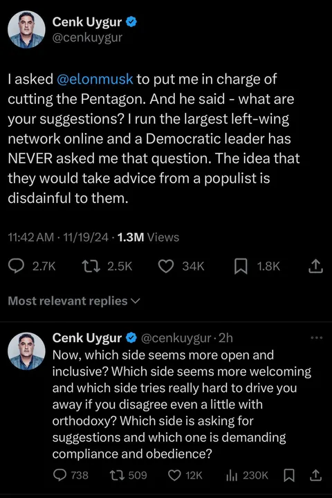 Cenk has a moment of clarity for once