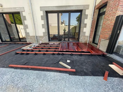 Wanted French doors and a beautiful deck, so I gave myself a task. Results after many, many weekends. 