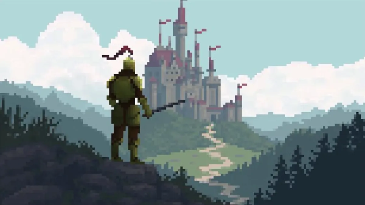 Main menu artwork from my pixel art game