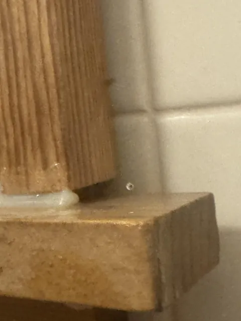 I found this water bubble floating supported by seemingly nothing after my shower