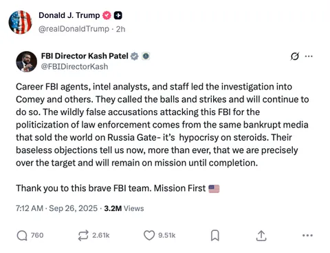 "All we did was launch an unwarranted investigation into a guy who happened to be our political enemy! No weaponization to see here!"