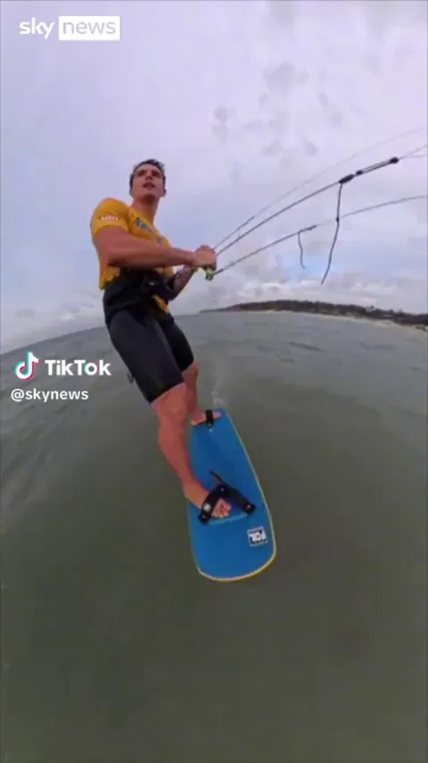 KITESURFING OLYMPIAN RESCUES WOMAN DROWNING AT SEA